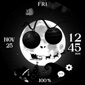 SpookyChristmas Moon_Watchface Screenshot 1