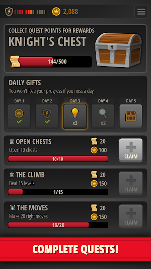 Chess Puzzles - Grandmaster Tactics: Quest loot Screenshot 2