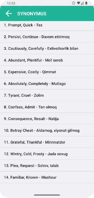 Ingliz tilini o'rganamiz Screenshot 2