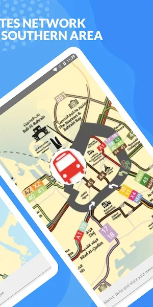 MANAMA MUHARRAQ BAHRAIN BUS ROUTE MAPS OFFLINE Screenshot 2