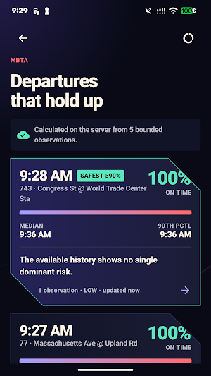 Punctra: Transit Reliability Screenshot 3