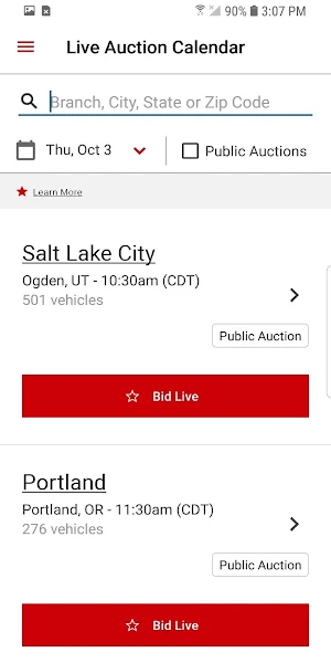 IAA Buyer Salvage Auctions Screenshot 1