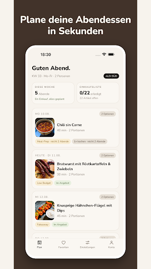 Abendly: Essensplan & Angebote Screenshot 0