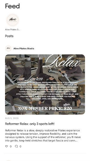 Alive Pilates Studio Screenshot 3