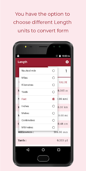 Length Converter - convert m, km, miles, yard Screenshot 1