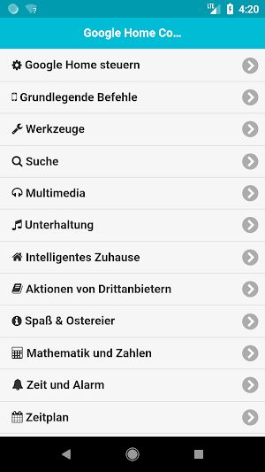Befehle für Google Home Screenshot 0