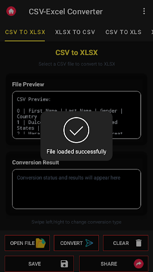 CSV/Excel Converter Screenshot 1