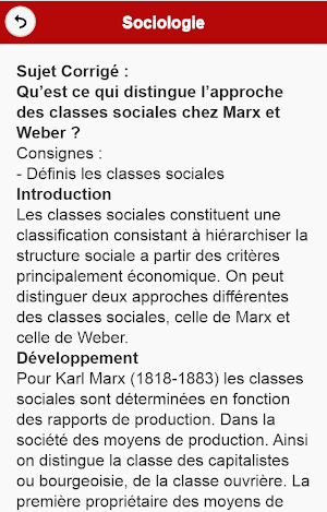 Sociologie : Sujets Corrigés Screenshot 1