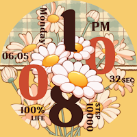 Yellow Flower Drawing Watch