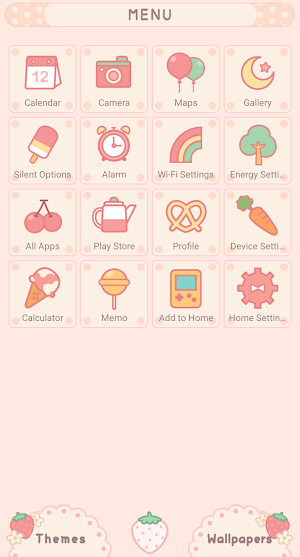 Pastel Gingham & Strawberries Screenshot 1