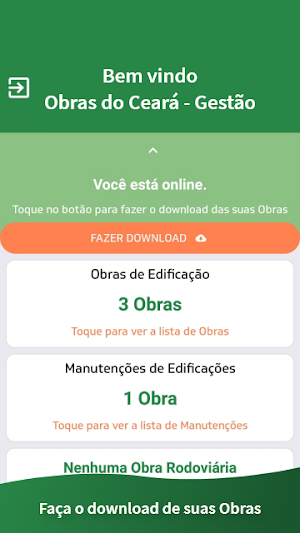 Obras do Ceará - Gestão Screenshot 2