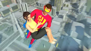 Flying Superhero Rescue Mission - Crime Fighter Screenshot 0