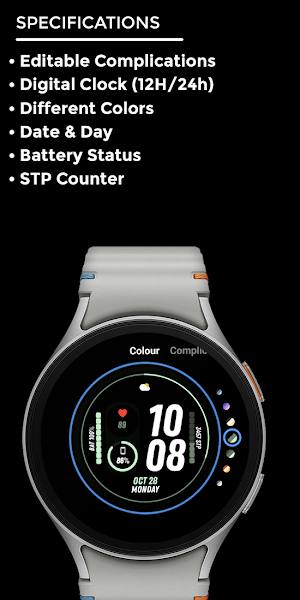 Nighty Digital 44 - watch face Screenshot 3