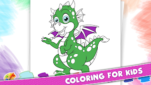 Dinosaur Coloring Pages for Kids - 🦖🦄🎨🖍️ 🆓 Screenshot 0