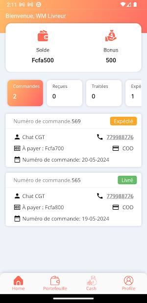 WM Livreur Screenshot 1
