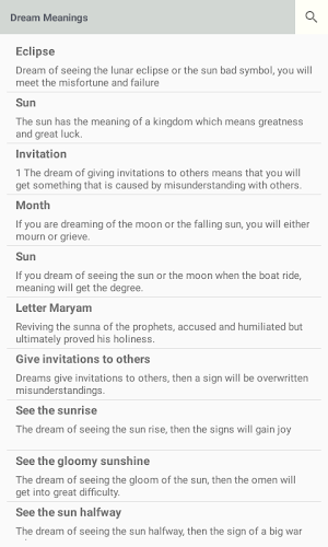 Dream Meanings (Offline) Screenshot 1