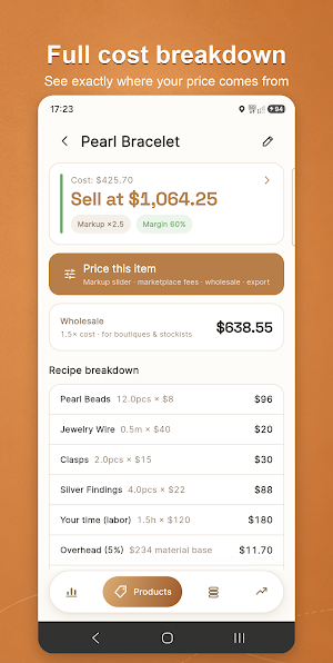 CraftCost: Handmade Pricing Screenshot 2