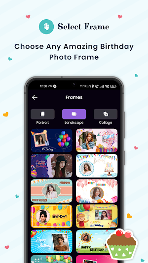 Birthday Photo Frame Editor Screenshot 3