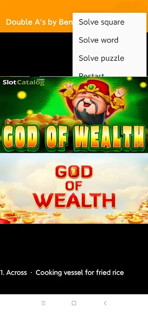 God of Wealth Crossword Screenshot 2