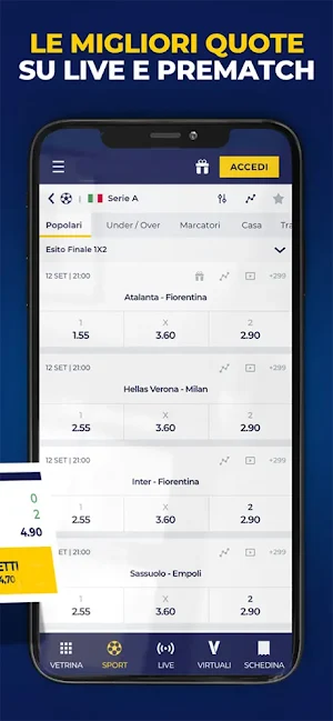 Scommesse Sportive Matchpoint Screenshot 1