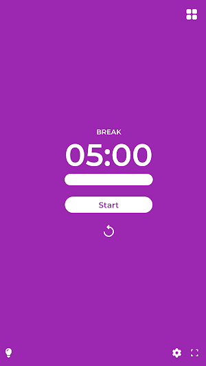 Purple Pomodoro Timer Screenshot 1