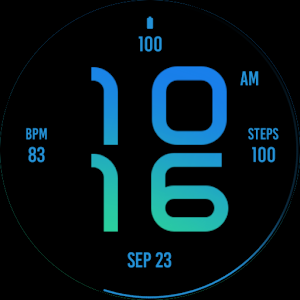 Stylish Tosca Blue Watch Face Screenshot 3