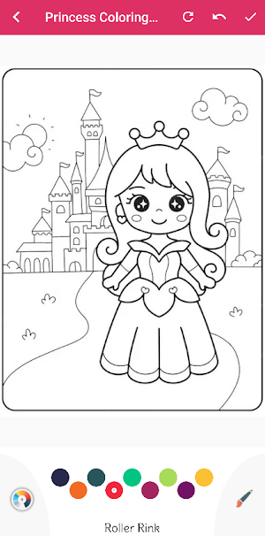 Kawaii Princess Coloring Book Screenshot 1
