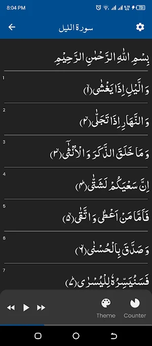 Surah Lail سورة الليل Screenshot 1
