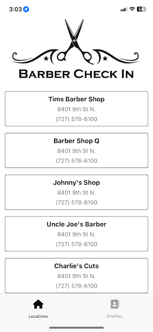 Barber Check In Screenshot 1