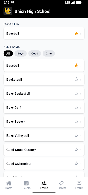 Union High School Athletics Screenshot 3