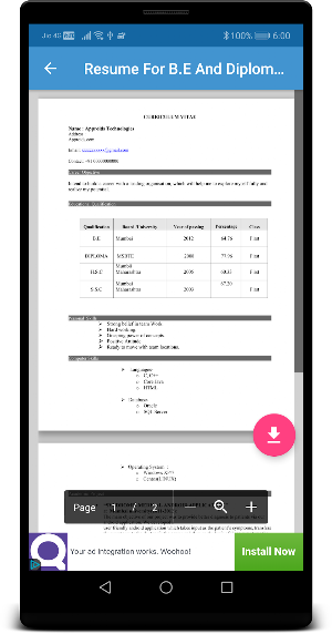 Resume Formats Download Screenshot 3