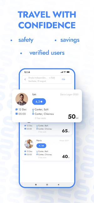 Wirgo: Carpool & Rideshare Screenshot 1