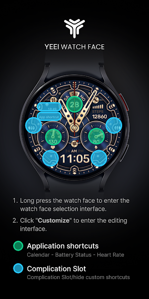 Golden memory Watch Face Screenshot 2