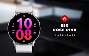 Big Rose Pink Watch Face Screenshot 0