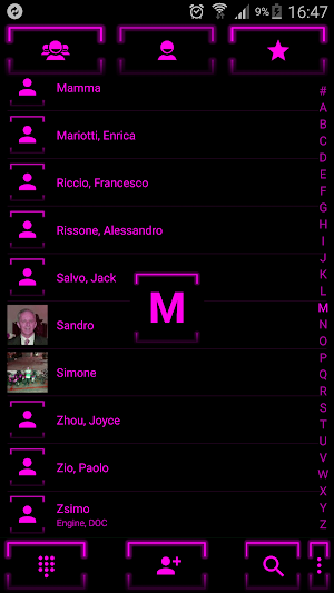Theme for ExDialer Neon Purple Screenshot 3