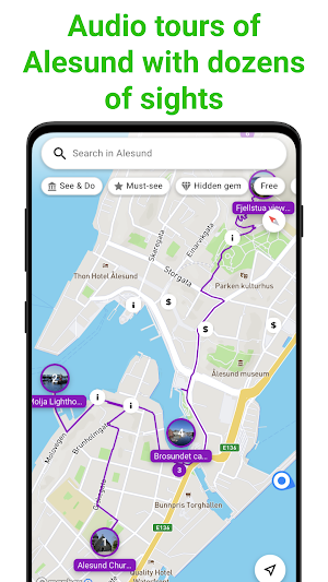 Alesund Tour Guide:SmartGuide Screenshot 0