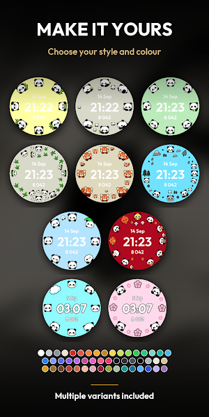 Kawaii Panda – Cute Watch Face Screenshot 1