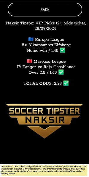 Soccer Tipster - Naksir Screenshot 1