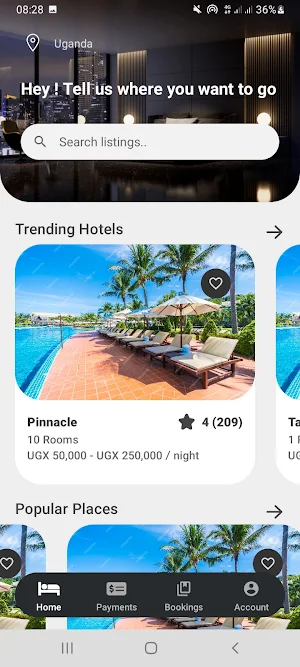 Pandora Swift Booking Screenshot 3