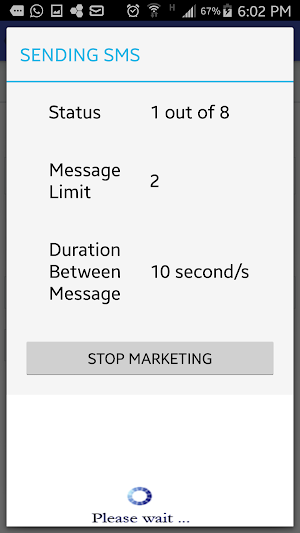 SMS Caster Free Screenshot 1