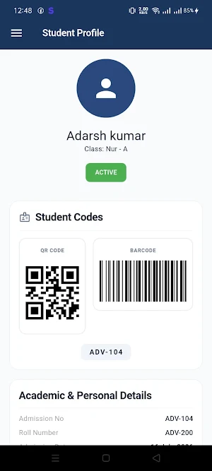 Adarsh Learning Academy Parent Screenshot 3