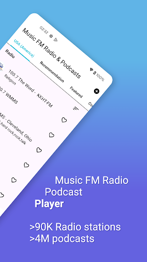 Music FM Radio & Podcasts Screenshot 1
