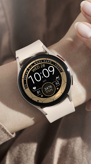 Gold Motivation watch face Screenshot 1