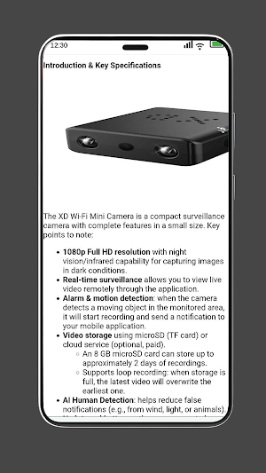 xd Mini Camera Wifi App Advice Screenshot 2