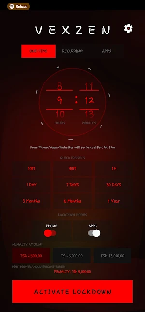 VexZen : Apps & Phone Lockdown Screenshot 1