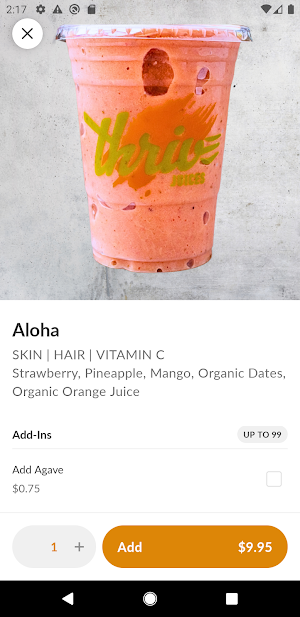 Thrive Juices Screenshot 3
