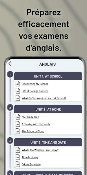 Cours de 5ème Année Collège CI Screenshot 2