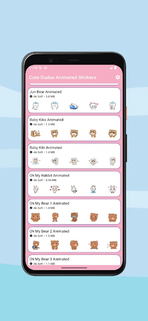 Cute Duduu Animated Stickers Screenshot 2