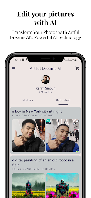 Artful Dreams AI - text to ART Screenshot 1