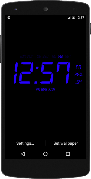 Digital Clock Live Wallpaper Screenshot 1